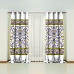 پنل دکور پرده طرح گلین افقی