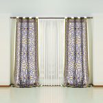 پنل دکور پرده طرح گلین عمودی