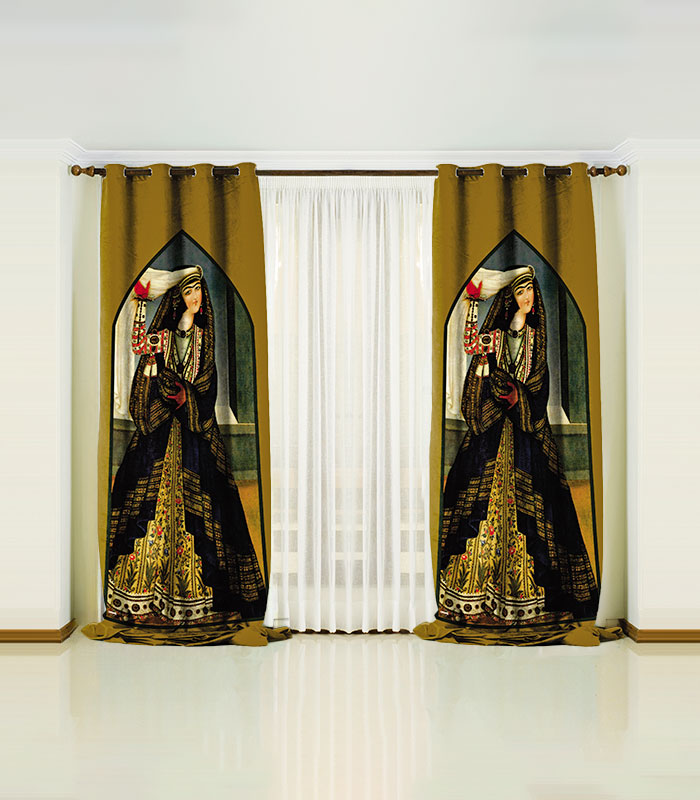 prnt-cur-goldokht-right پنل دکور پرده طرح گلدخت چهره به راست - Image 1