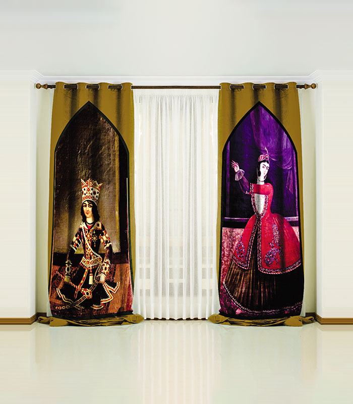 prnt-cur-qajar-1 پنل دکور پرده طرح قاجار 1 - Image 1
