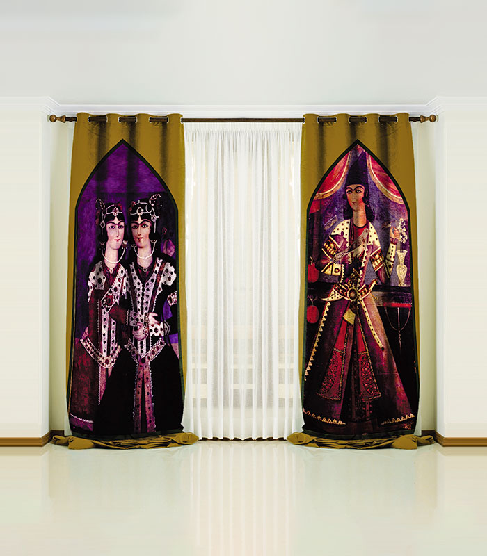 prnt-cur-qajar-3 پنل دکور پرده طرح قاجار 3 - Image 1