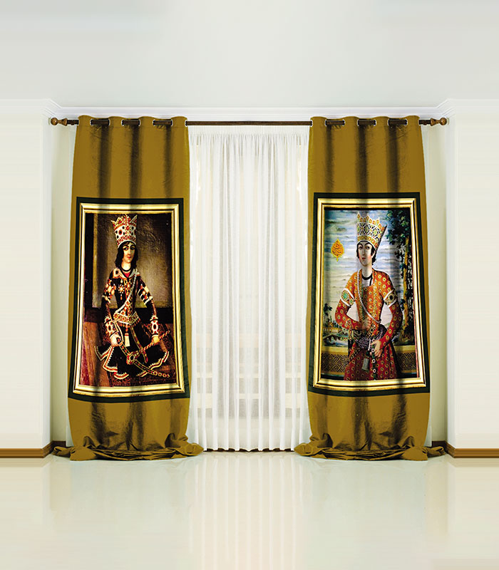 prnt-cur-qajar-4 پنل دکور پرده طرح قاجار 4 - Image 1