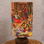 شید (کلاهک) آباژور استوانه‌ای طرح مهرگان