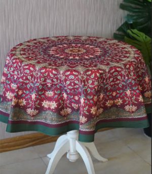 رومیزی دایره‌ای طرح خورشیدی