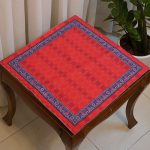 رومیزی مربعی طرح جیران قرمز