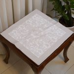 رومیزی مربعی طرح صدف