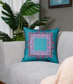 کاور کوسن مربعی طرح جیران فیروزه‌ای - Image 2