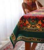 رومیزی مستطیلی طرح نغمه حاشیه سبز - Image 2